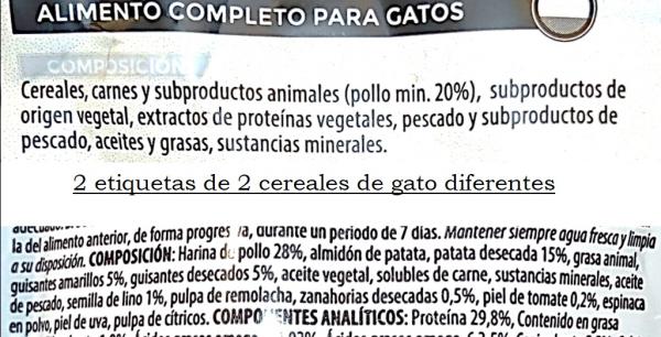 Sammensetning av kattemat - Eksempel på etiketter på fôr av lav kvalitet