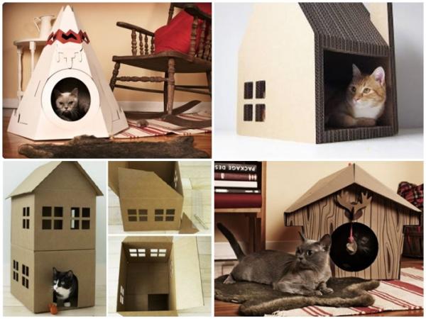 10 veldig originale julegaver til katter - 5. Et papphus